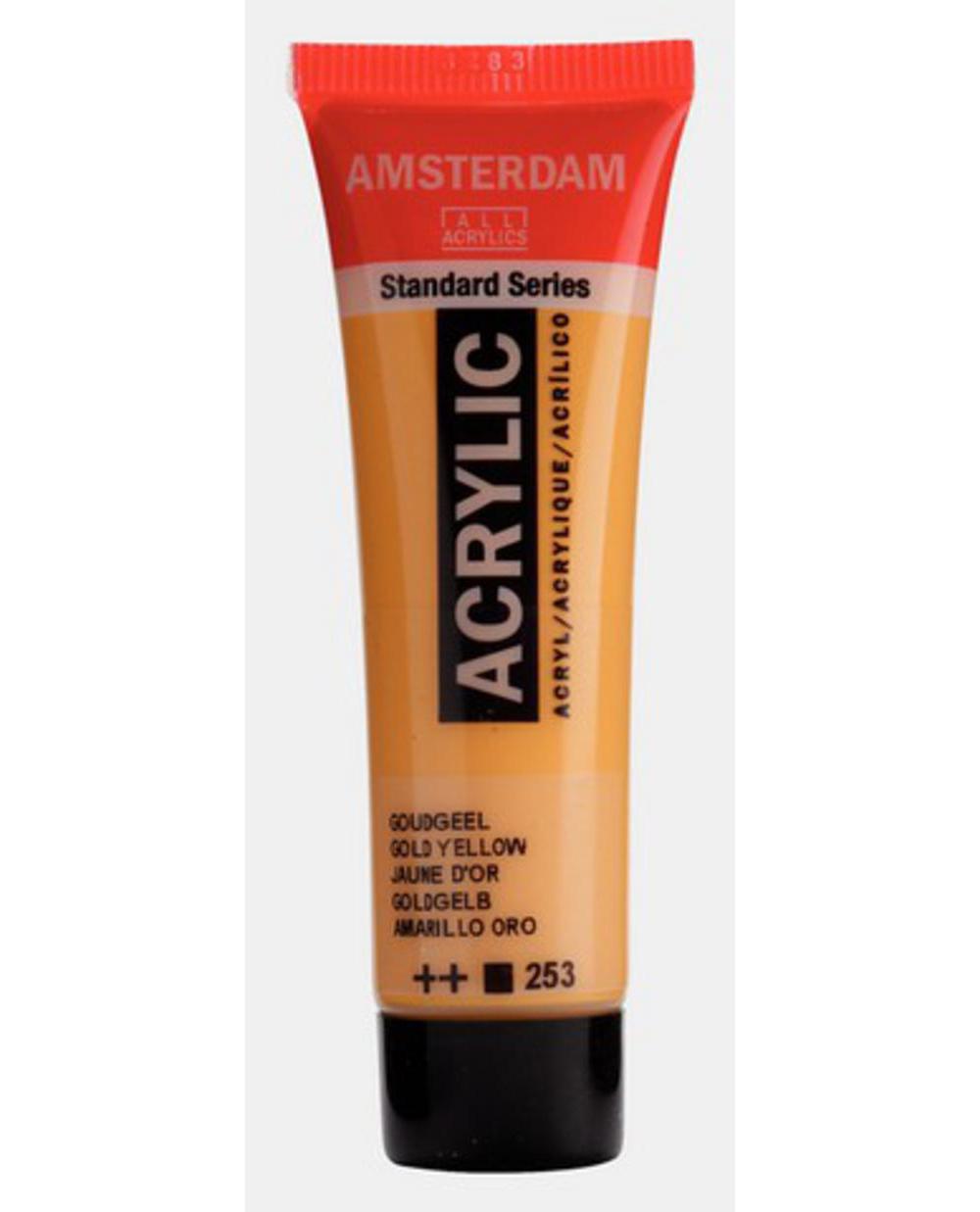 Amsterdam, Acrylic, Art & School, Paint, 20ml, 974510, Golden Yellow